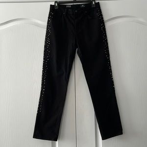 NWOT AGAdriano Goldschmeid jeans The Isabelle High Rise Straight Crop in Black